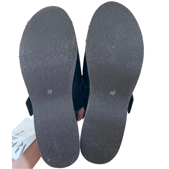 NWT ZARA black wooden clogs - Picture 6 of 7
